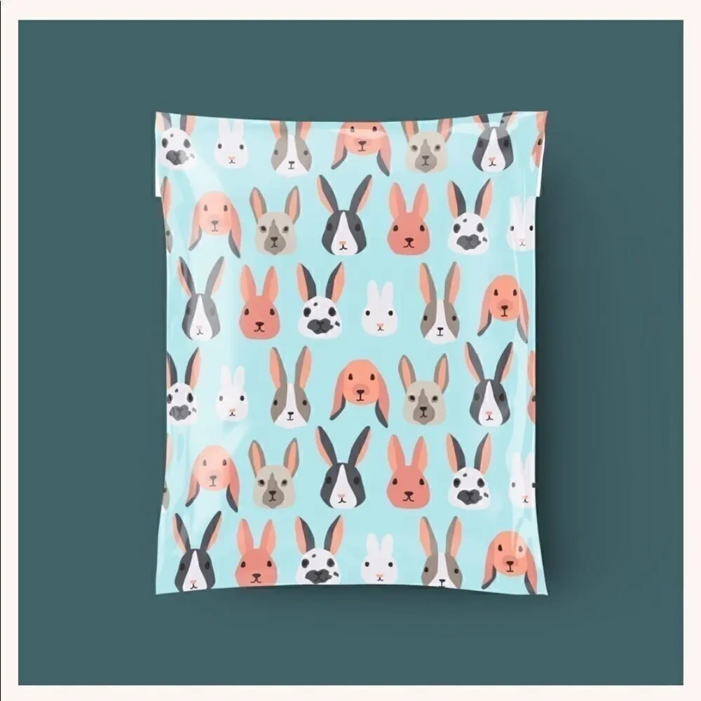 Poly Mailers MIX BUNNIES 6x9 10x13 12,5x15 35pcs